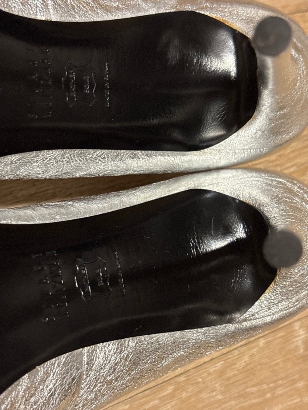 STUART WEITZMAN silver foil heels NEW IN BOX 12W - Picture 9 of 14